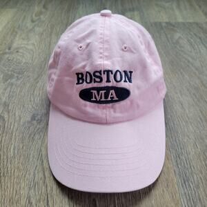 Boston MA Pink Adjustable Hat